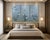 Hand Painted Soft Blue Chinoiserie Magnolia & Bird Mural 3-Panel Set For Sale - Image 6 of 6