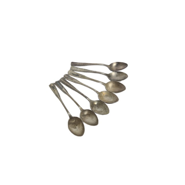 Art Deco Brass Spoons, 1950s, Set of 6 For Sale - Image 3 of 9