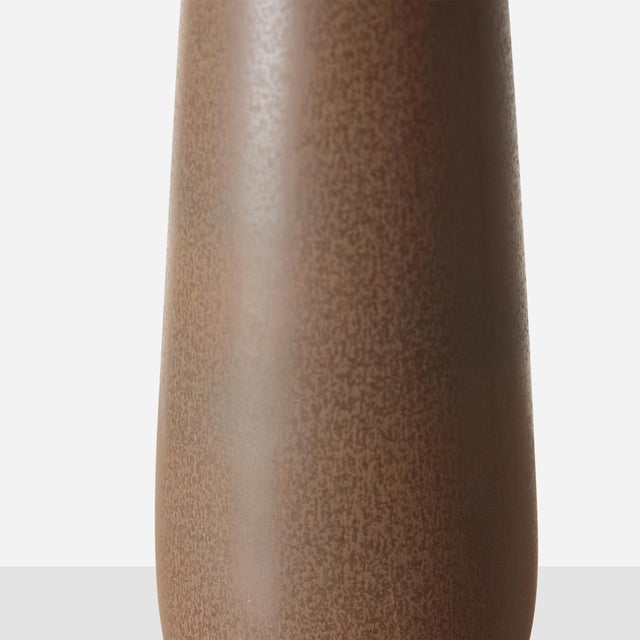 Brown 1960s Tall Vase by Carl Harry Stalhane for Rörstrand For Sale - Image 8 of 10