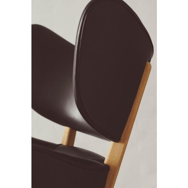 Contemporary Brown Leather Smoked Oak My Own Chair Lounge Chairs by Lassen, Set of 4 For Sale - Image 3 of 10