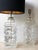 Set of 2 Swedish Modernist Ice Glass Table Lamps by Pukeberg Glass Company. 1960s. Mid-Century Modern Lamps with in Clear...