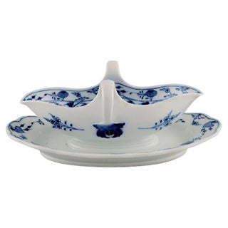 Late 19th Century Blue Onion Sauce Bowl in Hand-Painted Porcelain from Meissen For Sale