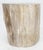 Mid-Century Modern Beige Large Petrified Wood Organic Stomp Shape Stand End Side Table Pedestal For Sale - Image 3 of 9