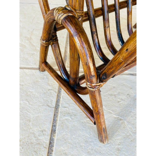 Vintage Bamboo Rattan Magazine Rack, 1970s For Sale - Image 10 of 16