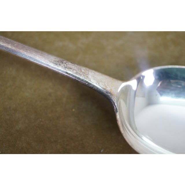 Metal Antique Frederick Elkington Silver Plate Stuffing Serving Spoon 13" For Sale - Image 7 of 12