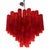 Red Campari Colour Chandelier in Murano Style Glass by Simeong For Sale - Image 6 of 6