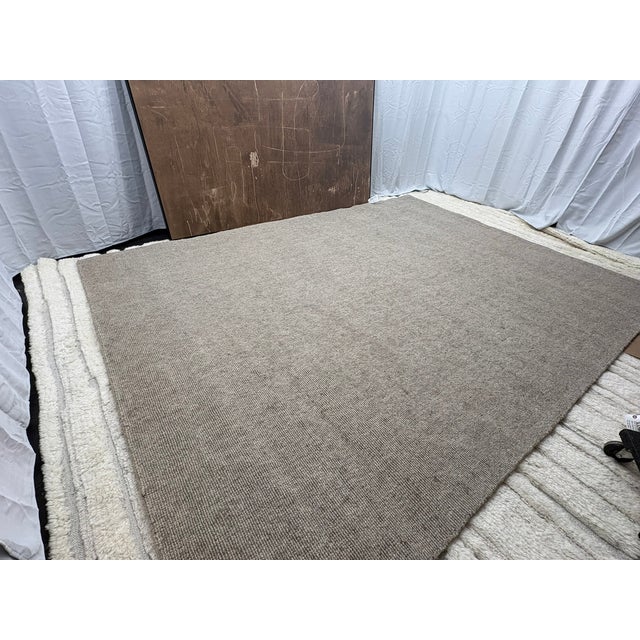 2020s Rh Thana Performance Rug – 9' × 12' Oatmeal | Handwoven Wool Blend | Sculptural Pebbled Texture For Sale - Image 5 of 18