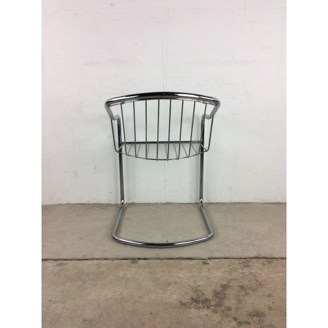 Mid Century Modern Chrome Cantilever Basket Chair For Sale In Philadelphia - Image 6 of 7