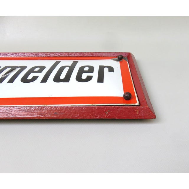 Art Nouveau Fire Alarm Sign in Enameled Cast Iron from Bürvenich, Cologne, Germany, 1890s For Sale - Image 12 of 18