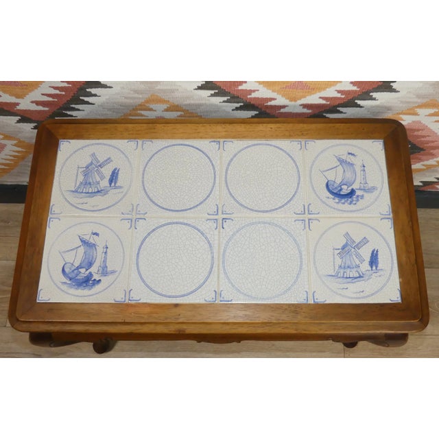 Chippendale Style Side Table in Tiles & Braid, 1960s For Sale - Image 11 of 13