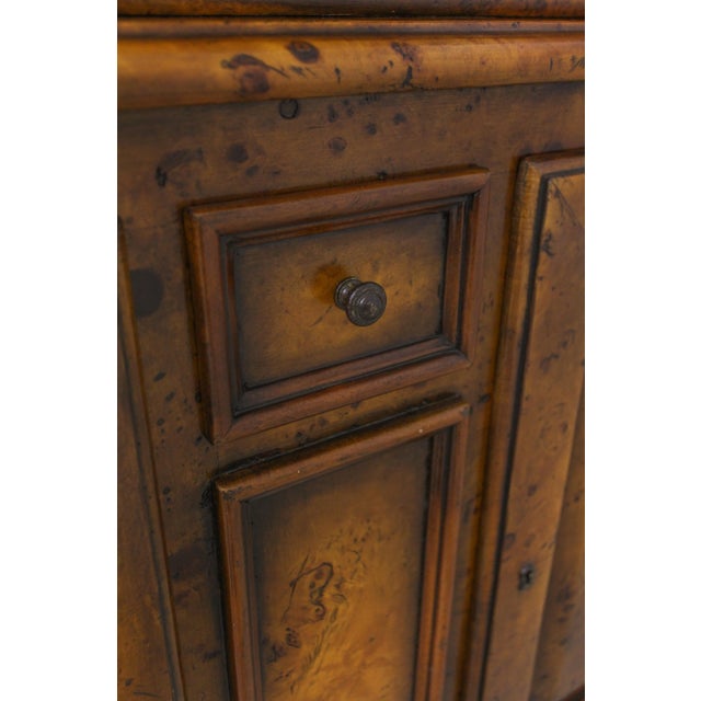 Theodore Alexander Burl Walnut 2 Piece China Cabinet For Sale - Image 11 of 13