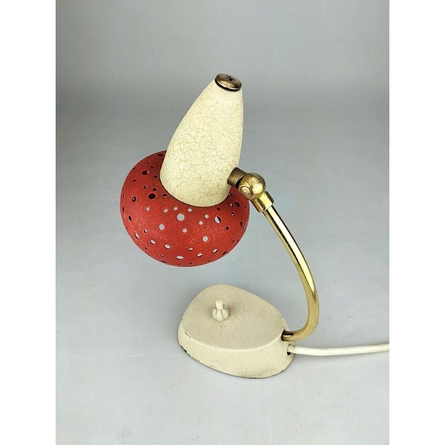 Mid-Century Modern Mid-Century Table Lamp with Perforated Shade, 1950s For Sale - Image 3 of 12