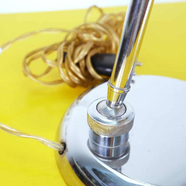 Vintage Metal Table Lamp For Sale - Image 3 of 10