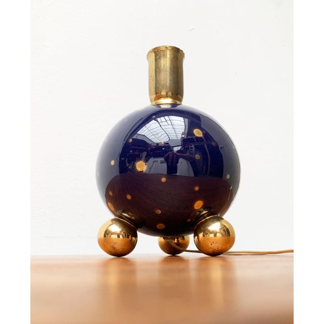 Blue Mid-Century Italian Table Lamp, 1950s For Sale - Image 8 of 18