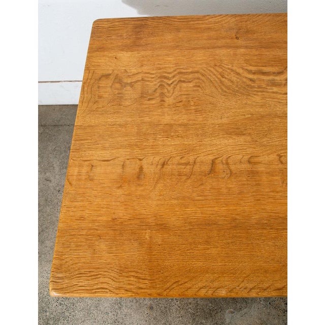 Mid 20th Century Danish Modern Dining Table Solid White Oak Attributed to Henning Kjaernulf Leaf X2 For Sale - Image 12 of 12