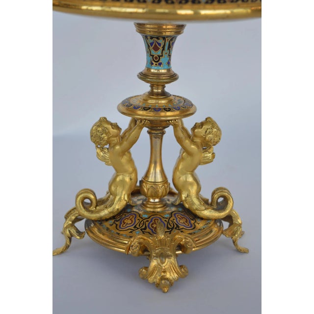 Champleve Centerpiece Tazza For Sale In Los Angeles - Image 6 of 7