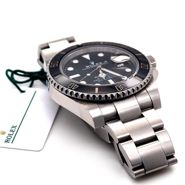 An iconic Rolex Submariner Date crafted in stainless steel, renowned for its robust performance and timeless design....