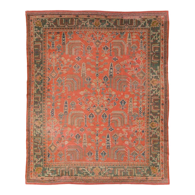 Galerie Shabab Collection Early 20th Century Turkish Oushak Room Size Carpet For Sale