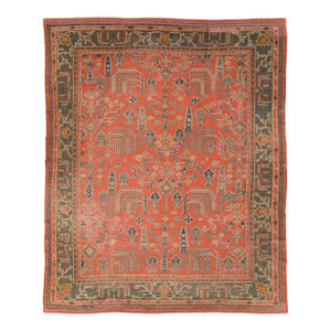 Galerie Shabab Collection Early 20th Century Turkish Oushak Room Size Carpet
