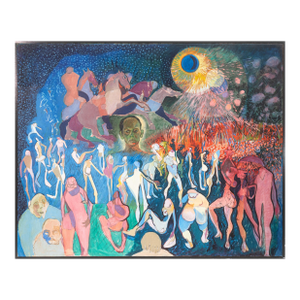 Francis Littna Apocalypse, 1968 Signed Oil on Canvas Modernist Religious