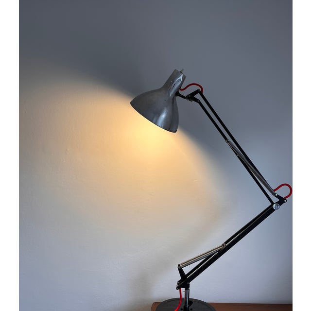 Brutalist Luxo Task Lamp with Extended Reach and Custom Base, 1950s For Sale - Image 13 of 13