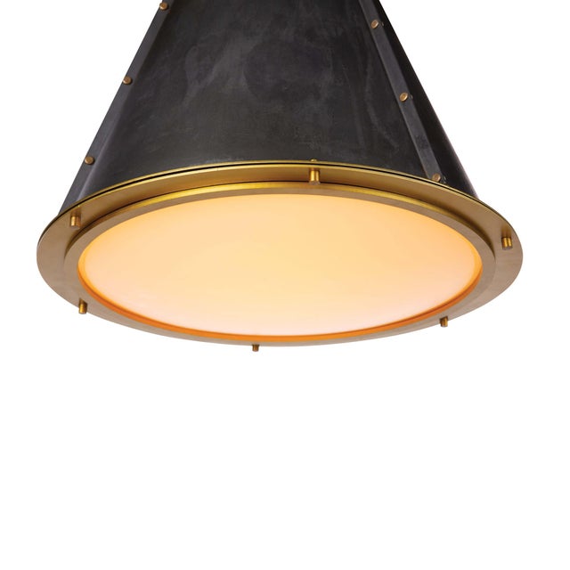 Not Yet Made - Made To Order Regina Andrew French Maid Chandelier SM (Blackened Brass Natural Brass) For Sale - Image 5 of 6