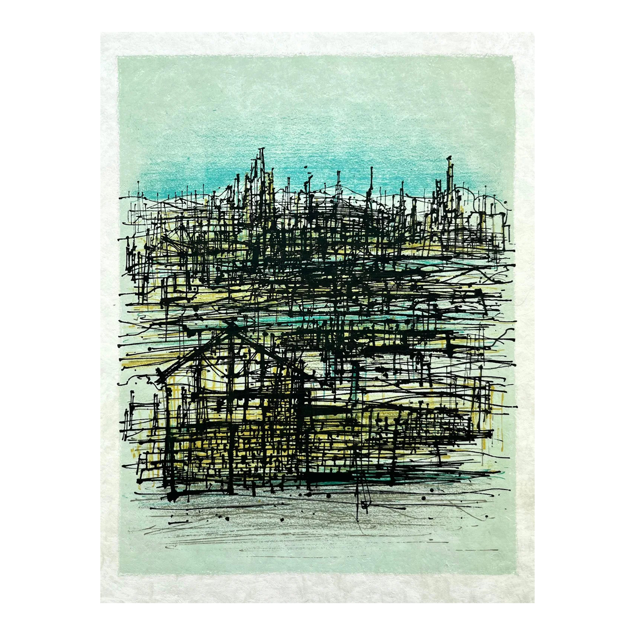 Lithographie D'art Jean Carzou : Bretonne - Mourlot Paris 1960, Sur Papier, Thème Paysage