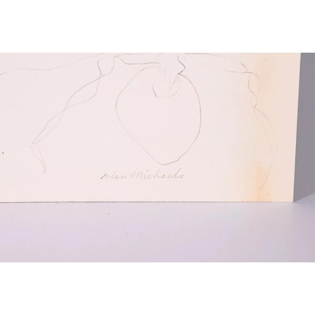 Glen Michaels Signed Modern Orchid Graphite Drawing on Paper For Sale In Detroit - Image 6 of 6