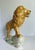 Mid-Century Hand-Painted Glazed Ceramic Lion Figurine on Rock Base For Sale - Image 4 of 14