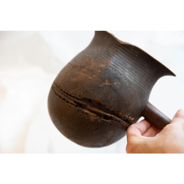 Vintage African Wooden Pitcher For Sale In New York - Image 6 of 10