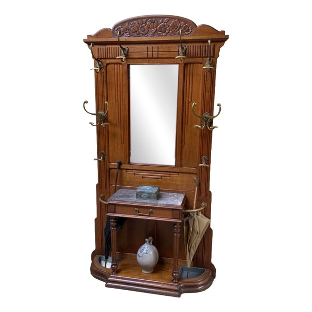 Antique Art Nouveau Wardrobe, 1910 For Sale