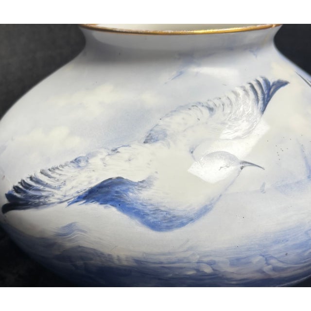 Coastal Antique Delinieres & Co Limoges Vase For Sale - Image 3 of 9