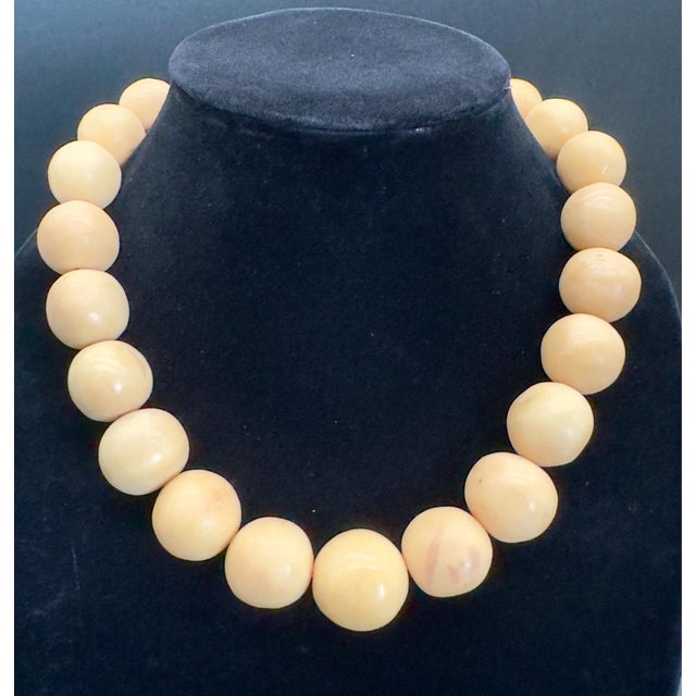 This vintage African tribal mastic faux amber beaded necklace is a beautiful example of Moroccan culture. Necklace...