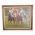 Late 20th Century Vintage Signed Horses Playing Polo Painting on Canvas, Framed For Sale