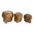Vintage Set of Three Marbled Ceramic Elephant Boho Chic Sculptures For Sale