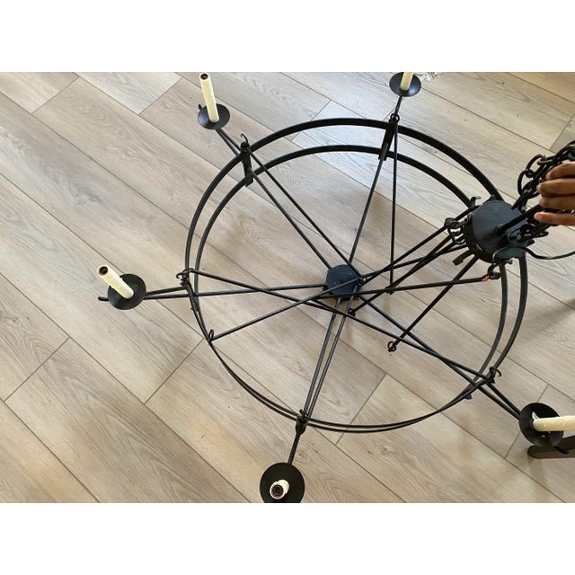 Ironware International Ironware Fiona Black Chandelier For Sale - Image 4 of 6