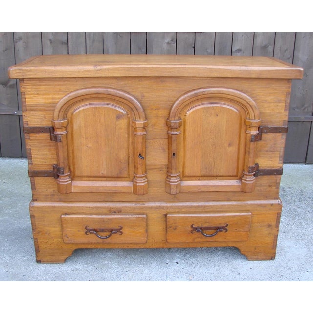 Rustic Oak Chest of Drawers, 1950s For Sale - Image 3 of 13