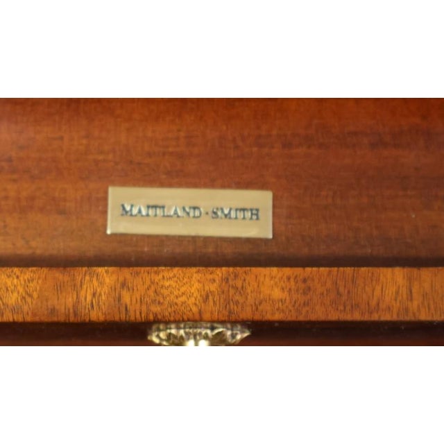 Brown Maitland Smith Flame Mahogany Regency Style Nightstand For Sale - Image 8 of 11