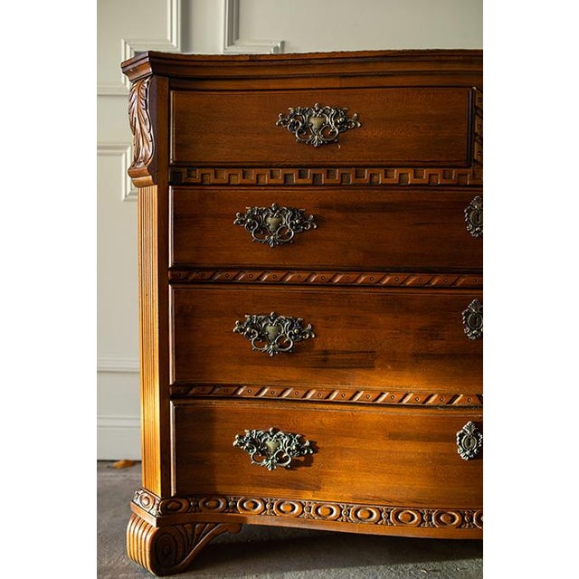 Rustic European Vintage Hekman Chest of Drawers For Sale - Image 3 of 18