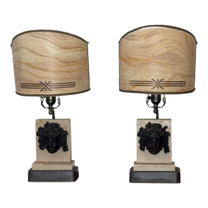 1950s Neoclassical Boudoir Lamps - a Pair