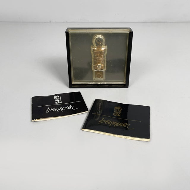 Spanish golden metal sculpture Micro David Off by Miguel Berrocal, 1969-71 Sculpture model Micro David Off in gold metal....