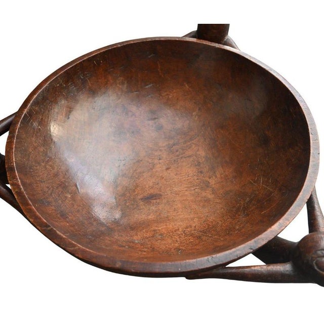 Large Ceremonial Wooden Bowl For Sale - Image 3 of 9