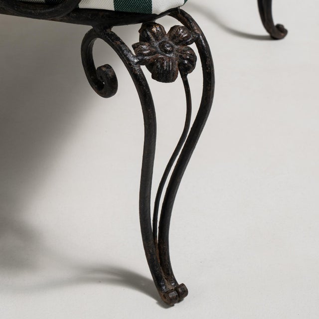 1950s Black Iron Set of 4 Outdoor Chairs For Sale - Image 9 of 17