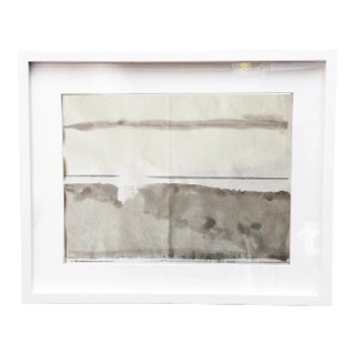 Largo.I Abstract Acrylic Painting on Japanese Paper, Framed For Sale