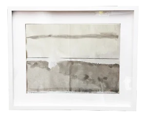 Largo.I Abstract Acrylic Painting on Japanese Paper, Framed