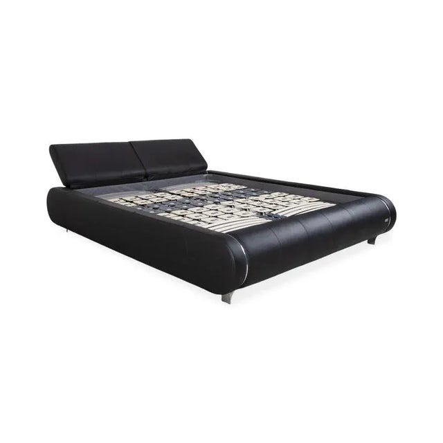 Modern Joop! Swing Leather Bed Black Double Bed For Sale - Image 3 of 17