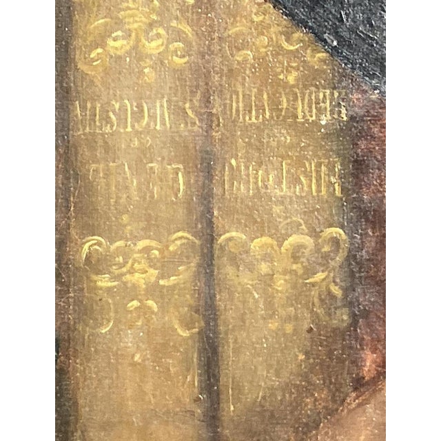 Large French Portrait, 19th Century, Oil on Canvas For Sale - Image 5 of 18