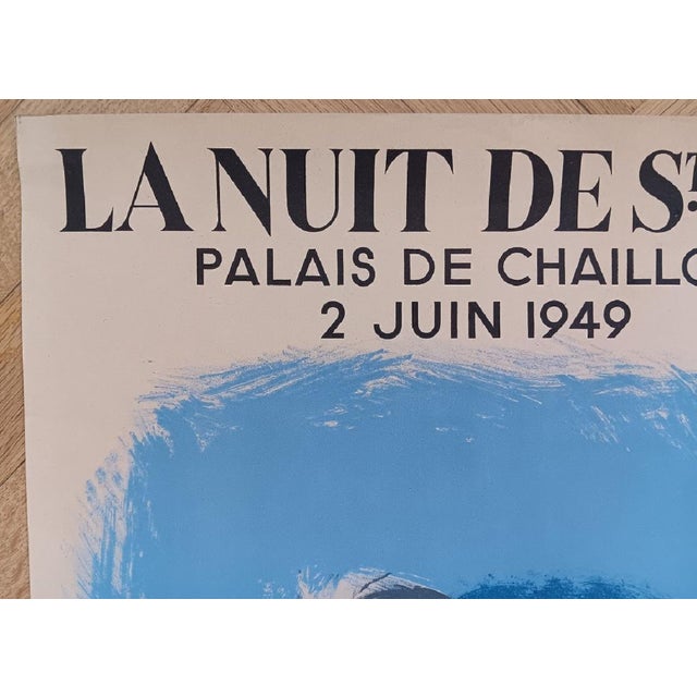 Paper Original Poster: The Night of Saint Cyr after Paul Colin, 1949 For Sale - Image 7 of 9
