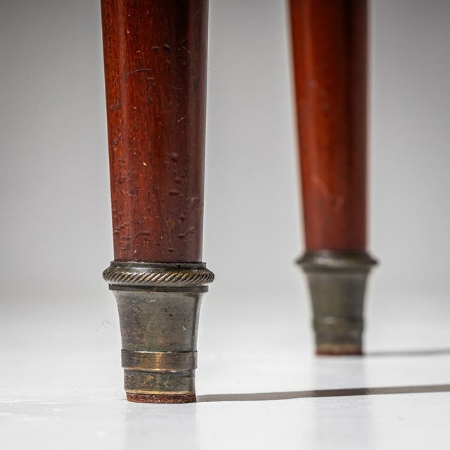 Louis XVI Style Bedside Table with Marble Top For Sale - Image 3 of 9