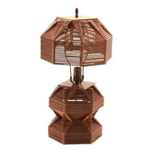 1950s Tramp Art Table Lamp